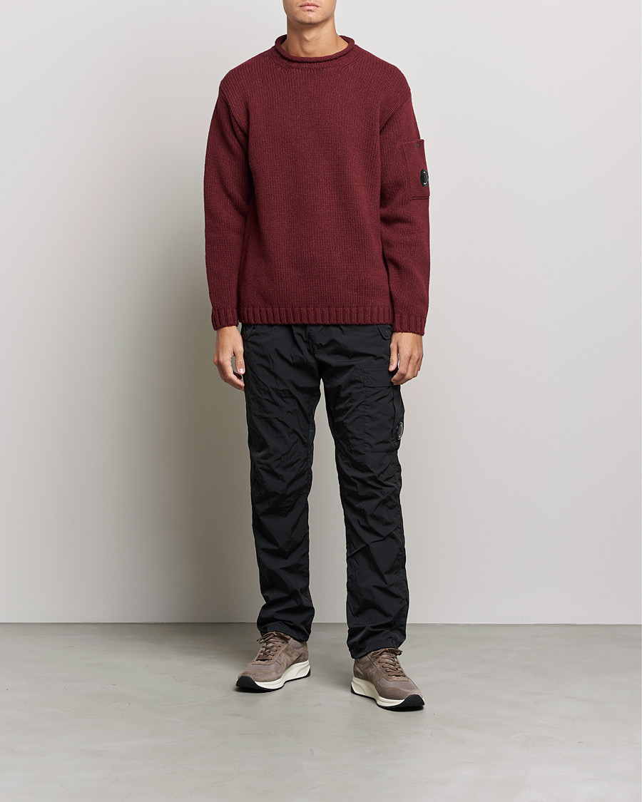 Mies | Puserot | C.P. Company | Lambswool Lens Roundneck Bordeaux