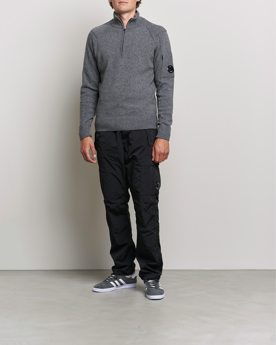 Mies | Puserot | C.P. Company | Lambswool Lens Half Zip Grey Marl