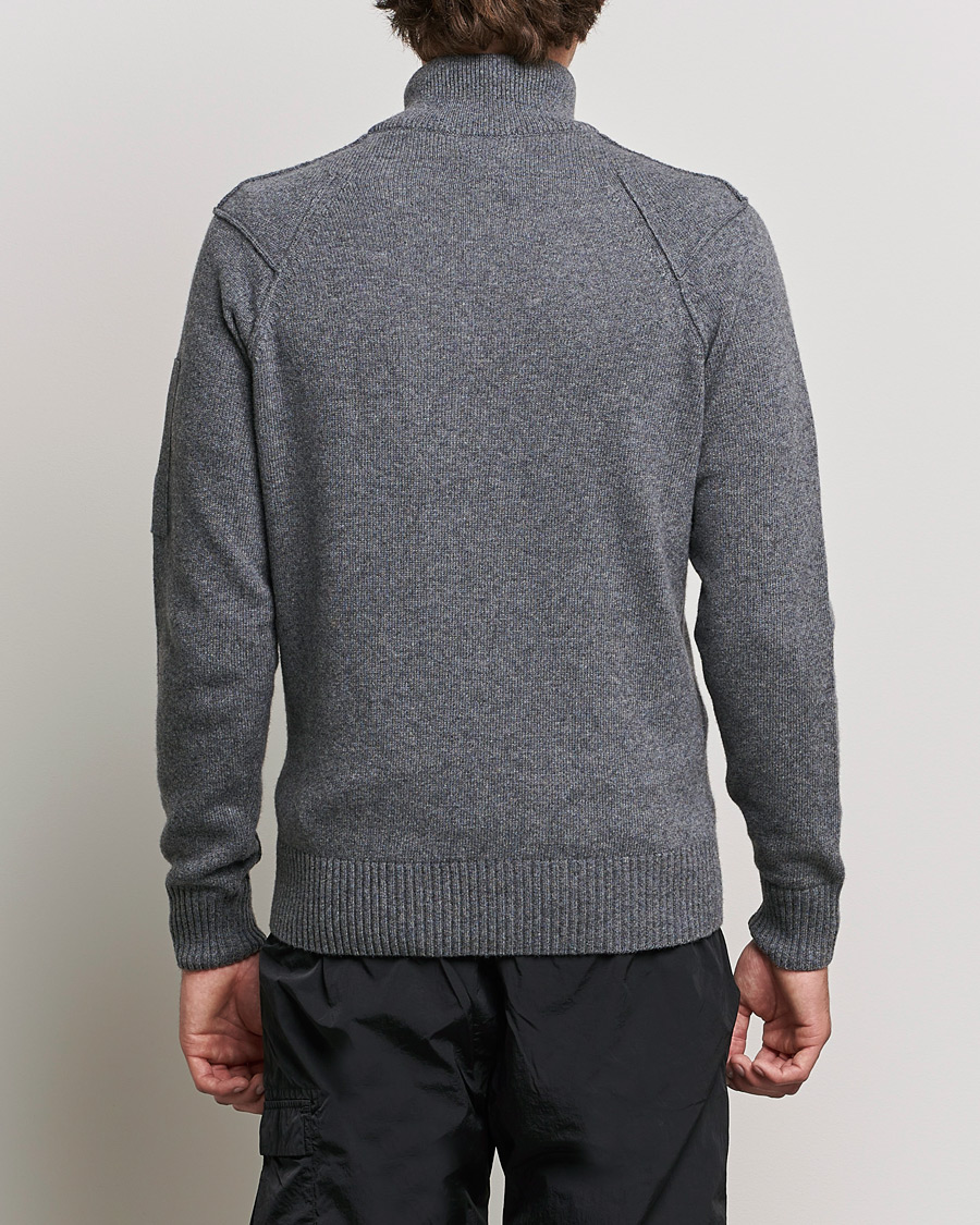 Mies | Puserot | C.P. Company | Lambswool Lens Half Zip Grey Marl