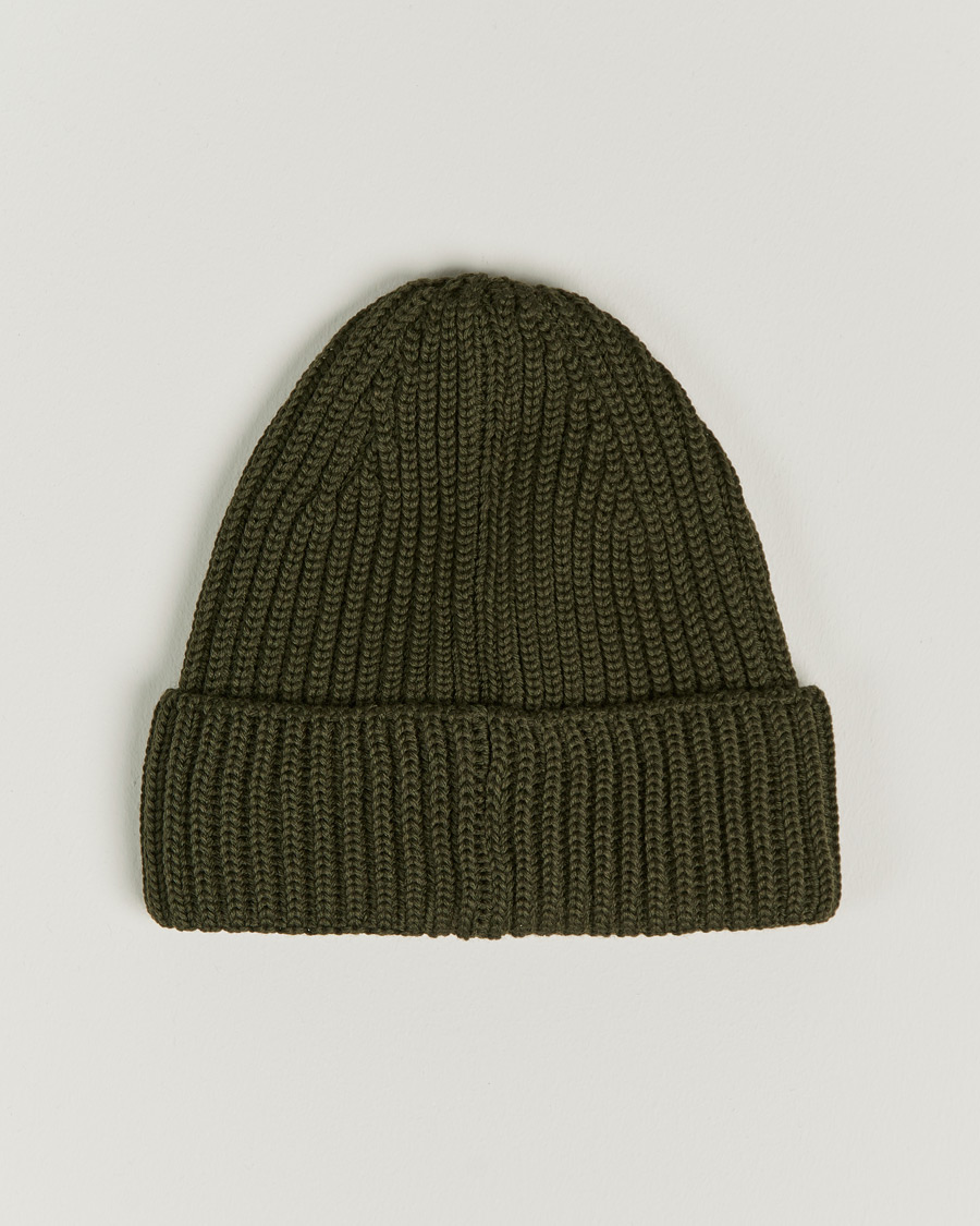 Mies | C.P. Company Knitted Merino Lens Beanie Dark Green | C.P. Company | Knitted Merino Lens Beanie Dark Green