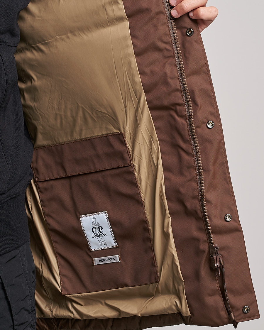 Mies | Takit | C.P. Company | Metropolis Dynatec Mixed Padded Parka Brown