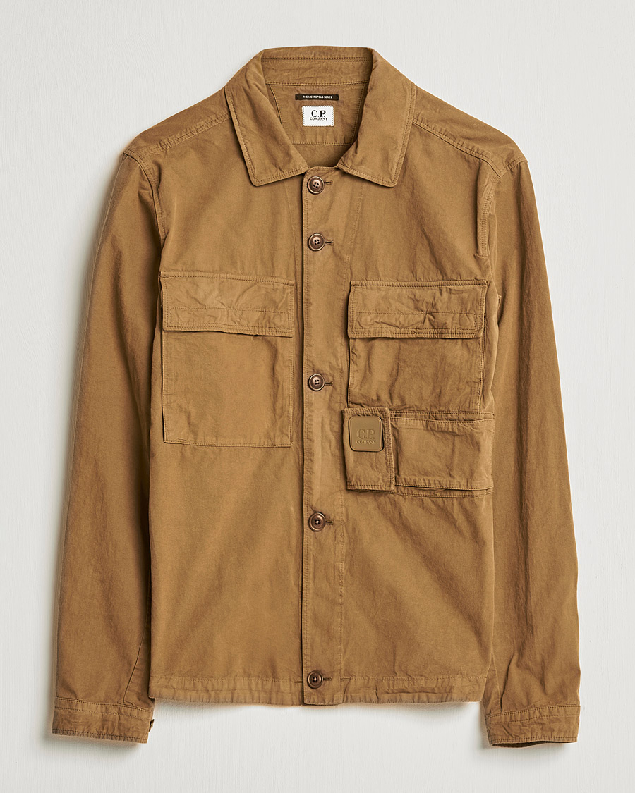 Mies | Kauluspaidat | C.P. Company | Metropolis Micro Reps Diamond Peach Overshirt Khaki