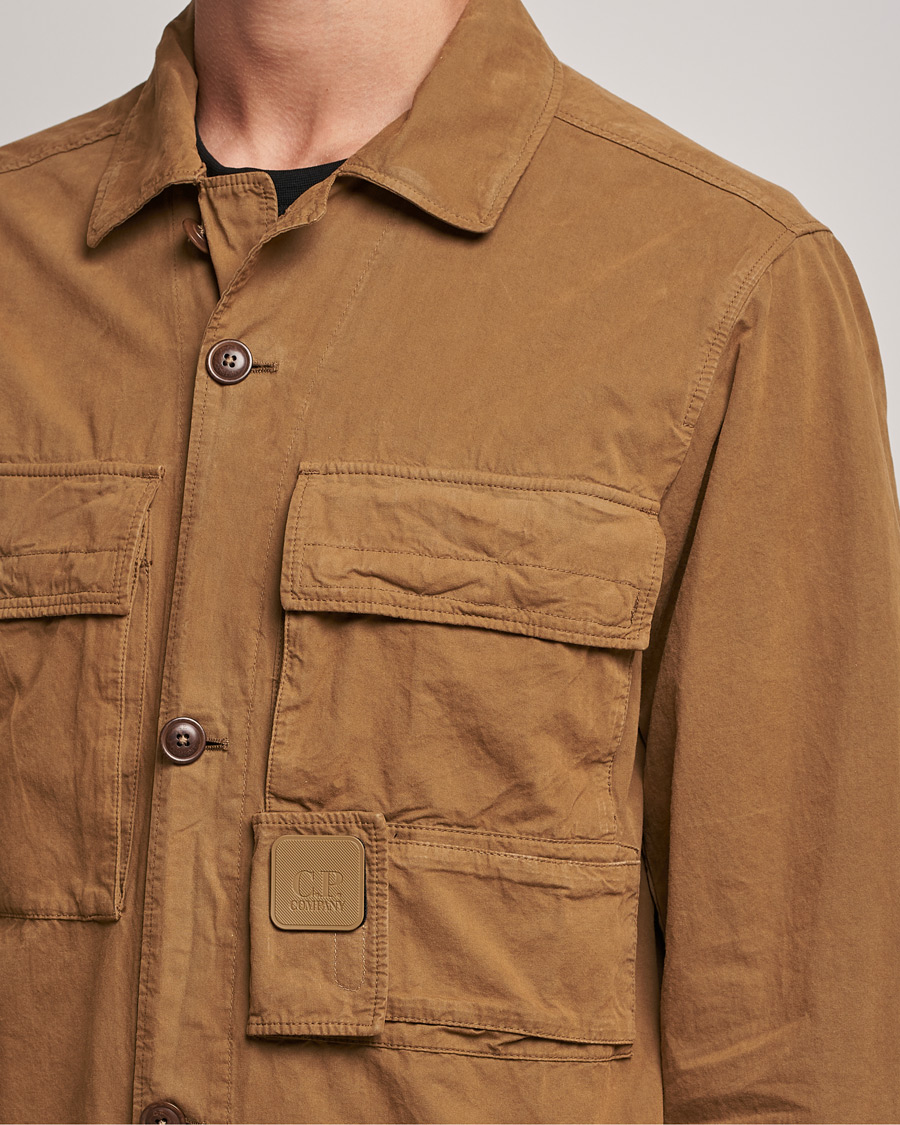 Mies | Kauluspaidat | C.P. Company | Metropolis Micro Reps Diamond Peach Overshirt Khaki