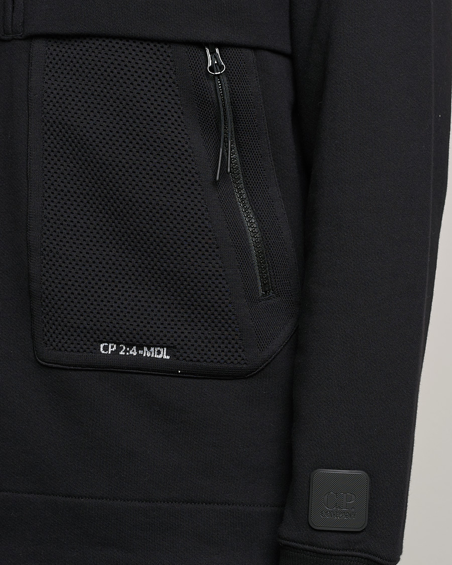 Mies | Puserot | C.P. Company | Metropolis Diagonal Raised Fleece Half Zip Black