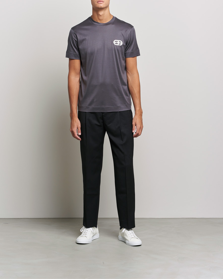 Mies | T-paidat | Emporio Armani | Cotton Tencel Tee Grey