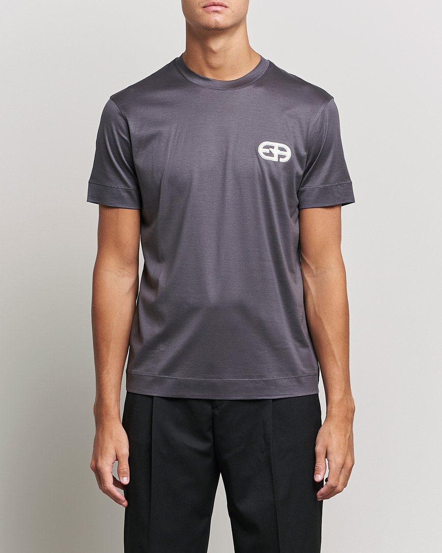 Mies | T-paidat | Emporio Armani | Cotton Tencel Tee Grey