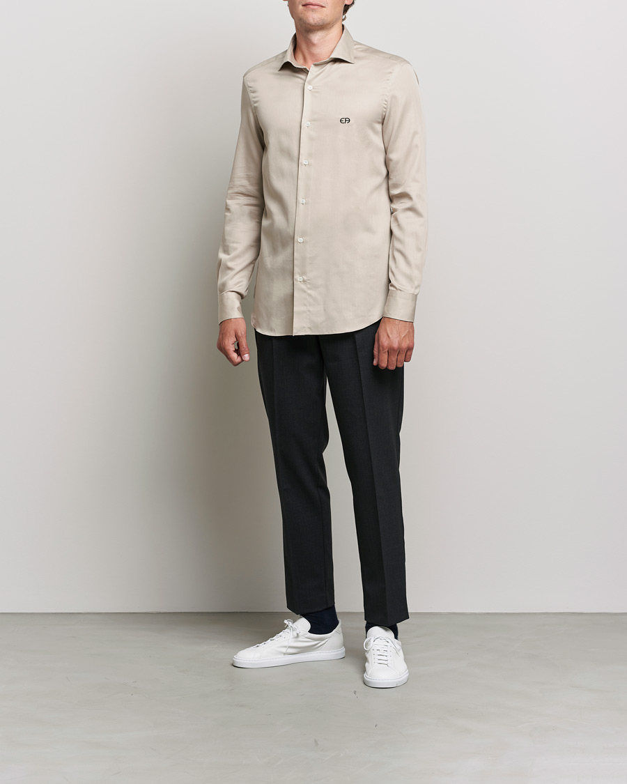 Mies | Emporio Armani | Emporio Armani | Light Cotton Shirt Beige
