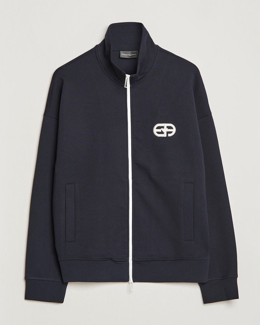 Mies | Puserot | Emporio Armani | Double Jersey Sweater Dark Navy
