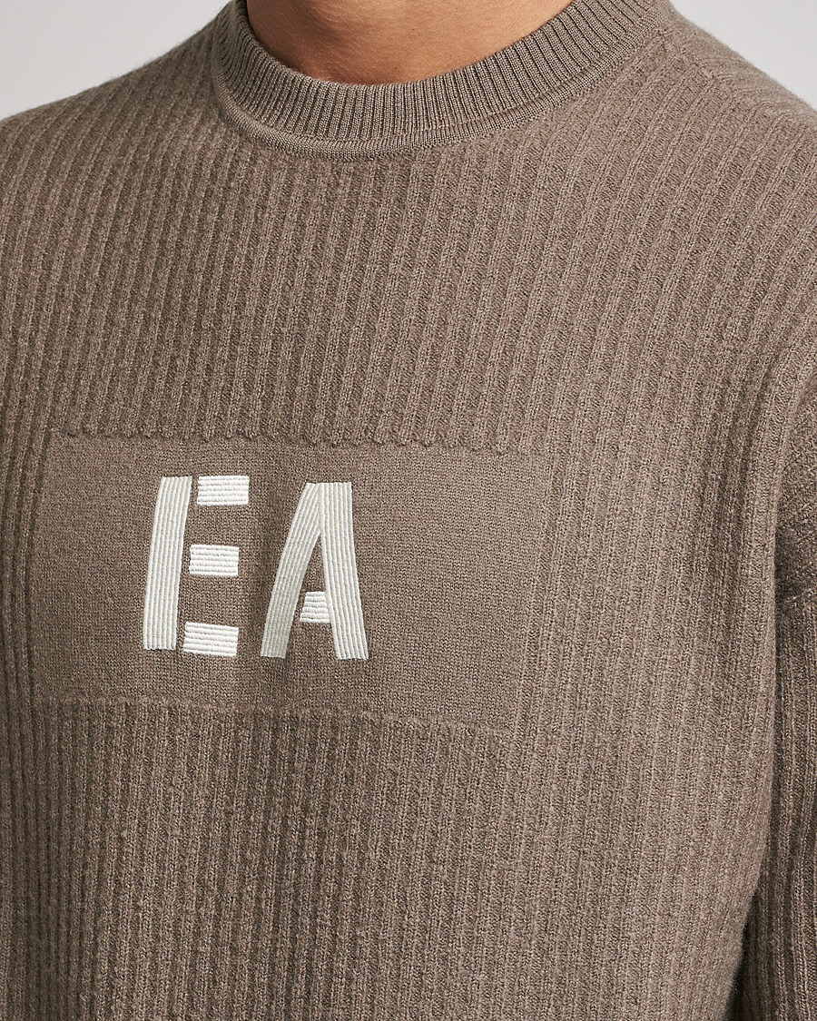 Mies | Puserot | Emporio Armani | Wool Logo Sweater Camel