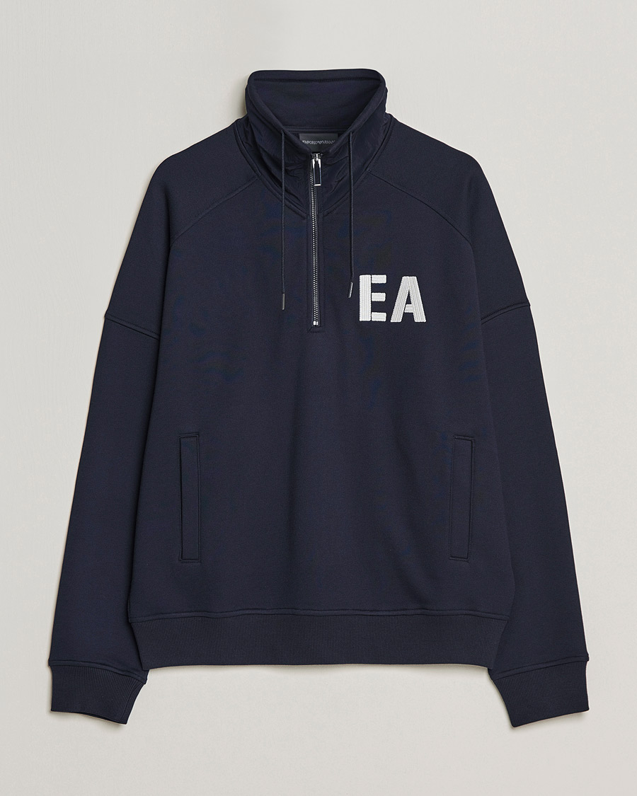 Mies | Puserot | Emporio Armani | Half Zip Sweater Navy