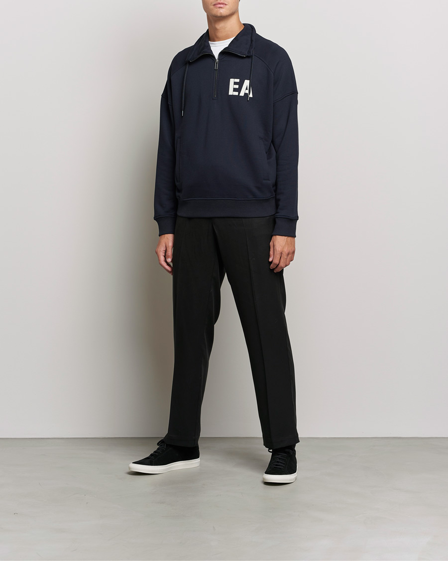Mies | Puserot | Emporio Armani | Half Zip Sweater Navy