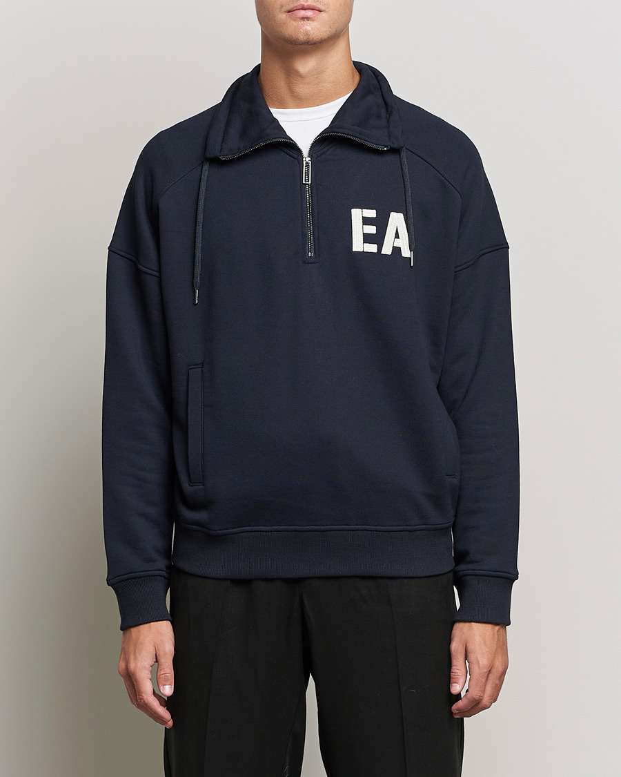 Mies | Puserot | Emporio Armani | Half Zip Sweater Navy