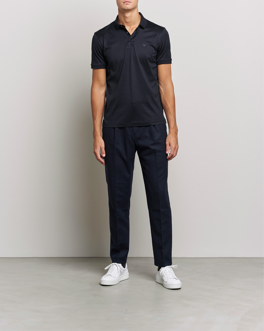 Mies | Pikeet | Emporio Armani | Cotton Stretch  Pique Navy
