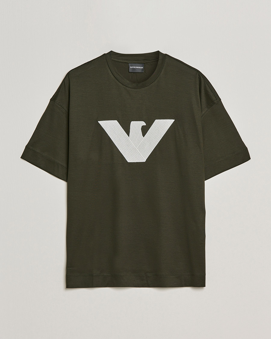 Mies | T-paidat | Emporio Armani | Logo Cotton Tee Green