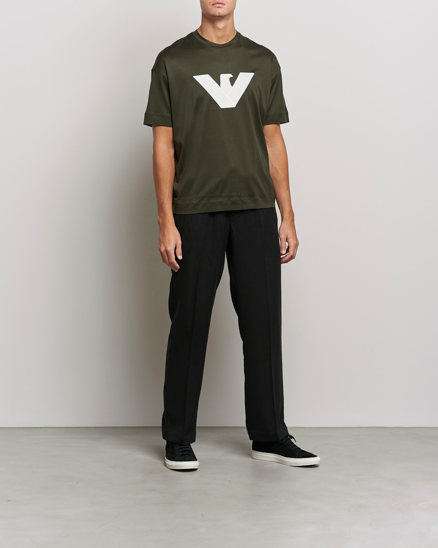 Mies | T-paidat | Emporio Armani | Logo Cotton Tee Green