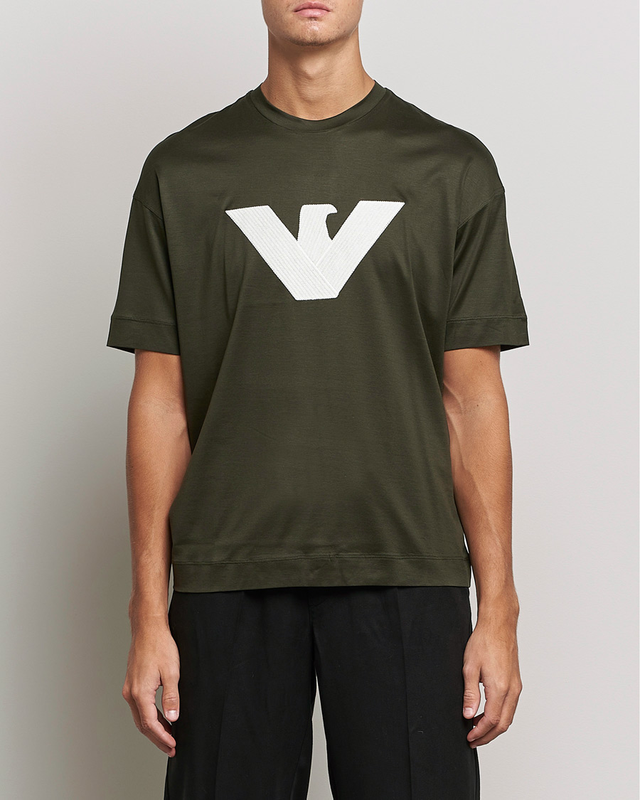 Mies | T-paidat | Emporio Armani | Logo Cotton Tee Green