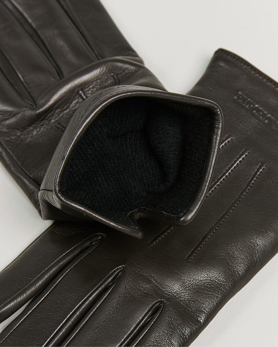 Mies | Emporio Armani | Emporio Armani | Leather Gloves Dark Brown