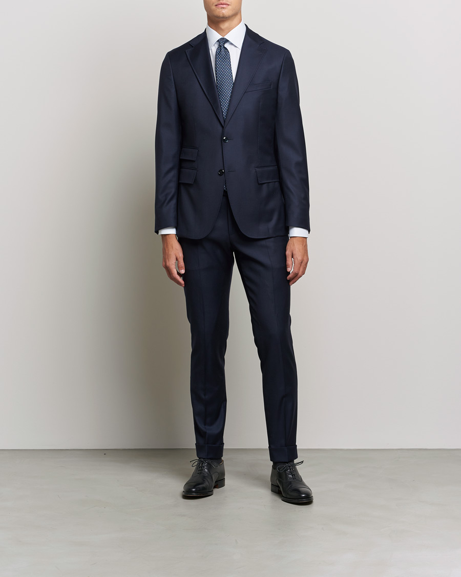 Mies | Kauluspaidat | Eton | Hair line Striped Contemporary Twill Shirt Light Blue