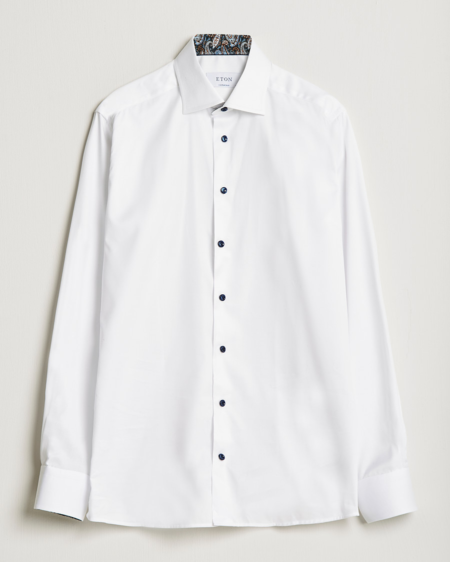 Mies | Kauluspaidat | Eton | Organic Cotton Signature Twill Contemporary Shirt White
