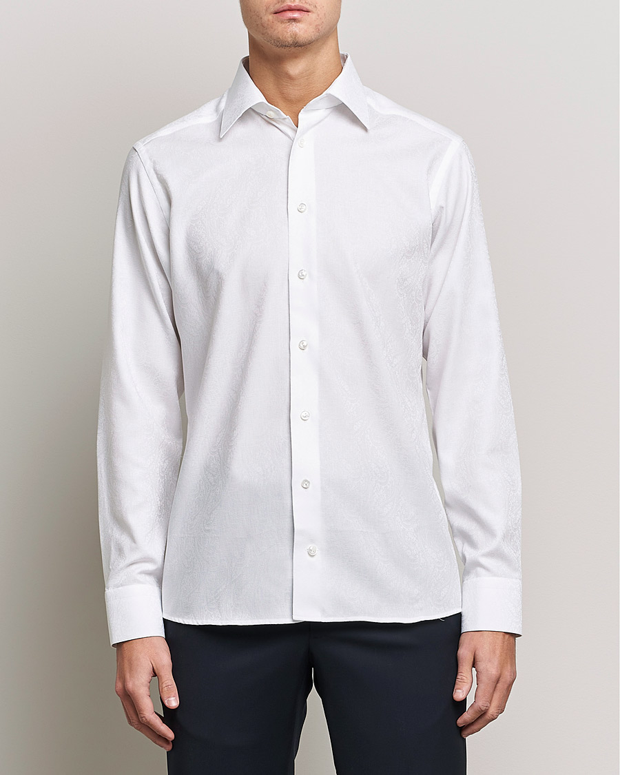 Mies | Kauluspaidat | Eton | Jaquard Paisley Shirt White