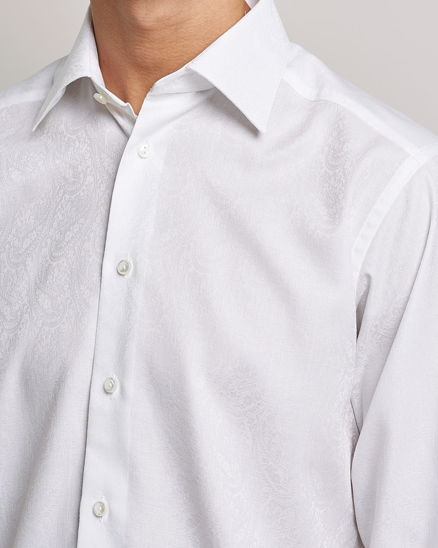 Mies | Kauluspaidat | Eton | Jaquard Paisley Shirt White