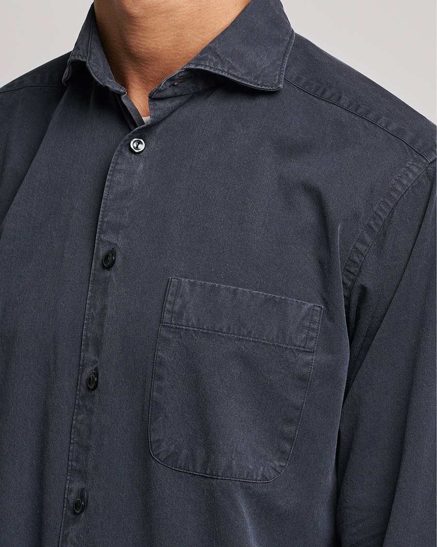 Mies | Kauluspaidat | Eton | Recycled Cotton Denim Shirt Black