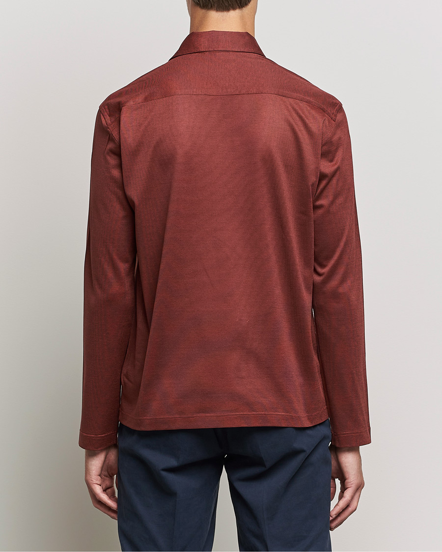 Mies | Puserot | Eton | Oxford Pique Shirt Mid Red