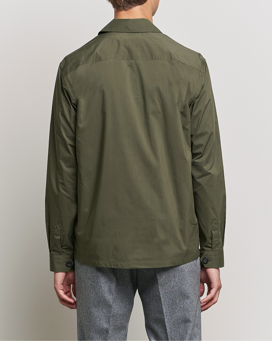 Mies | Kauluspaidat | Eton | Cotton Nylon Overshirt Olive
