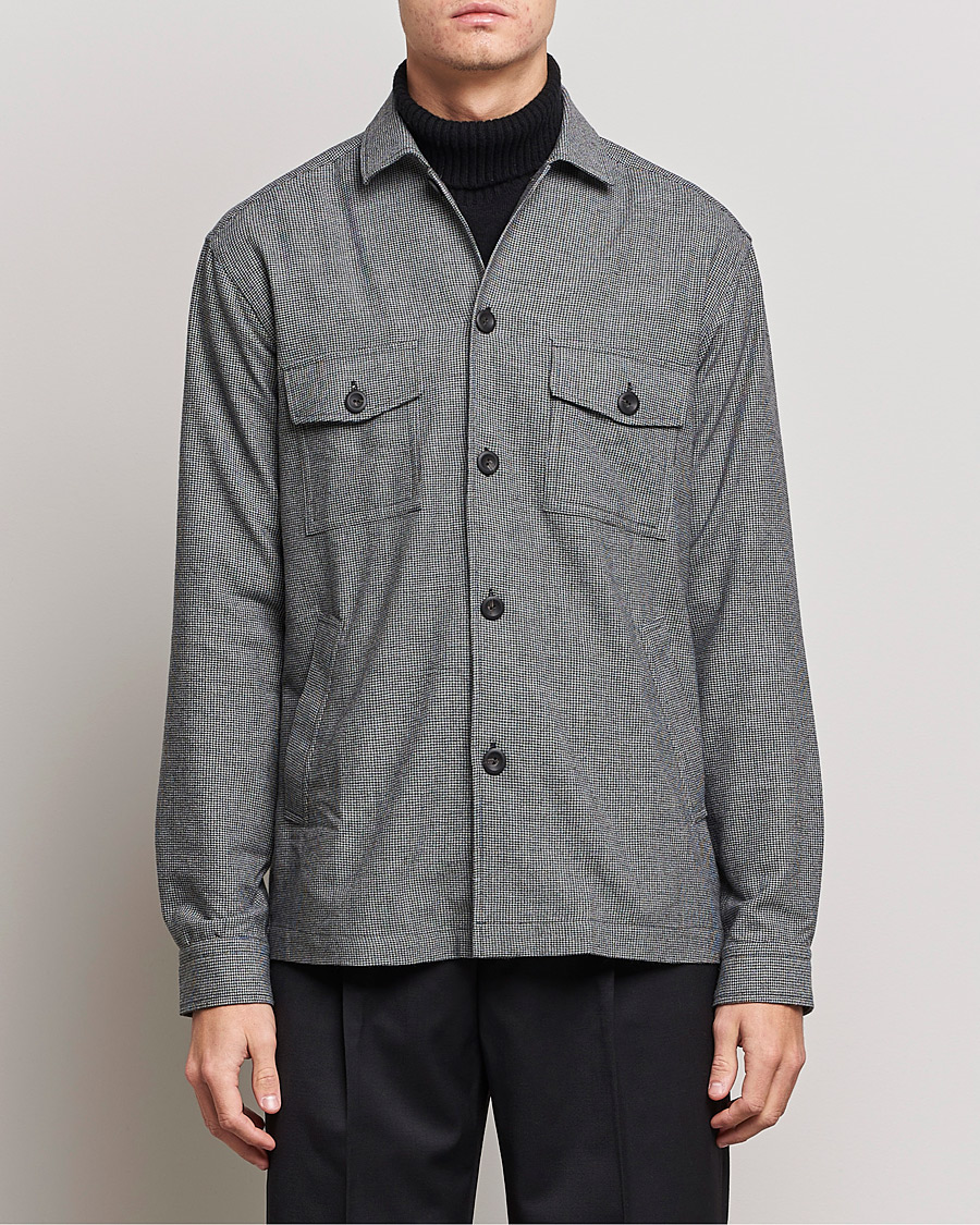 Mies | Kauluspaidat | Eton | Wool Cashmere Overshirt Black