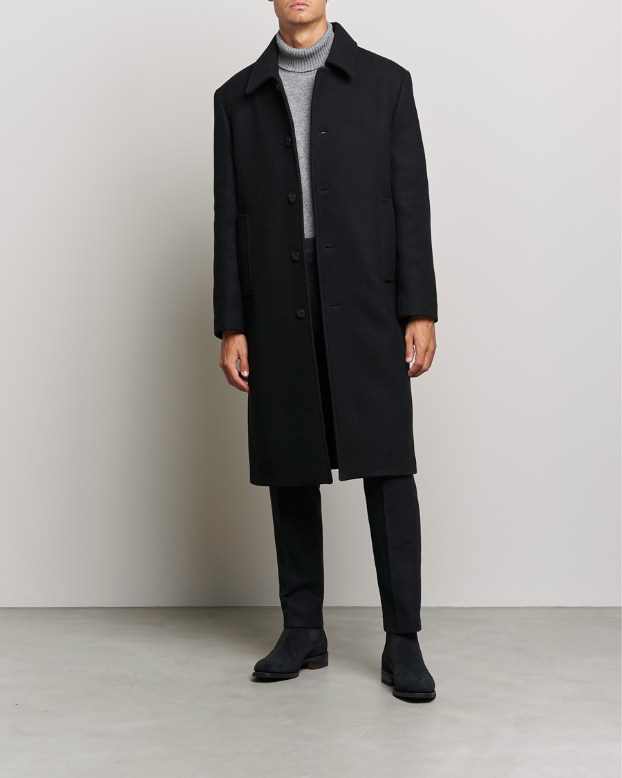 Mies | Päällystakit | Filippa K | Berlin Wool Coat Black