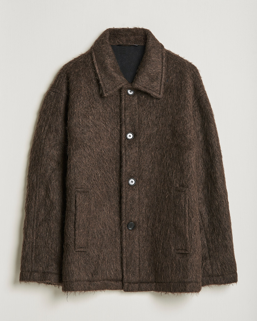 Mies | Takit | Filippa K | Seattle Hairy Coat Dark Brown