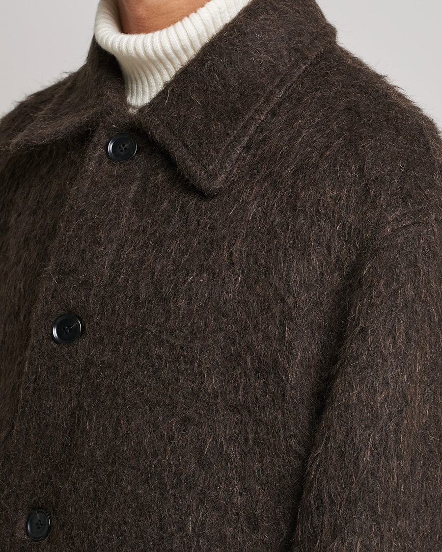 Mies | Takit | Filippa K | Seattle Hairy Coat Dark Brown