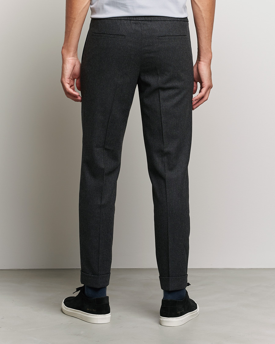 Mies | Housut | Filippa K | Terry Flannel Trousers Dark Grey Mel