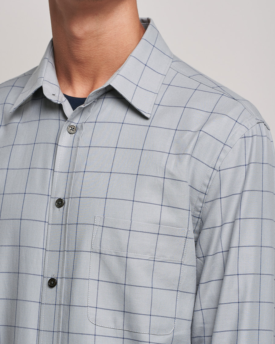 Mies | Kauluspaidat | Filippa K | Rob Checked Shirt Light Grey