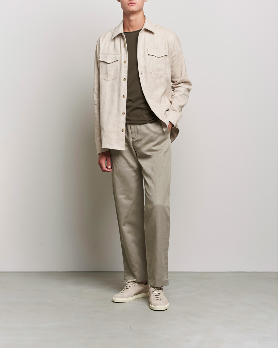 Mies | T-paidat | Filippa K | Roll Neck T-Shirt Dark Forest Green