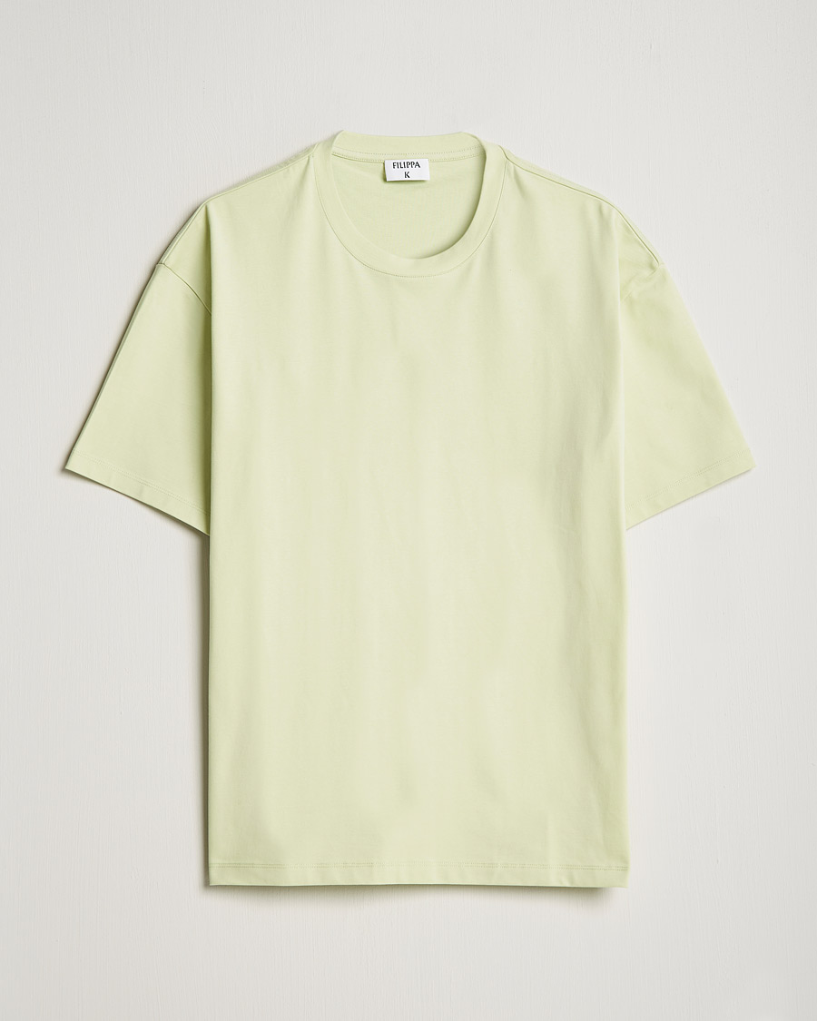 Mies | T-paidat | Filippa K | Brushed Cotton Tee Pale Green