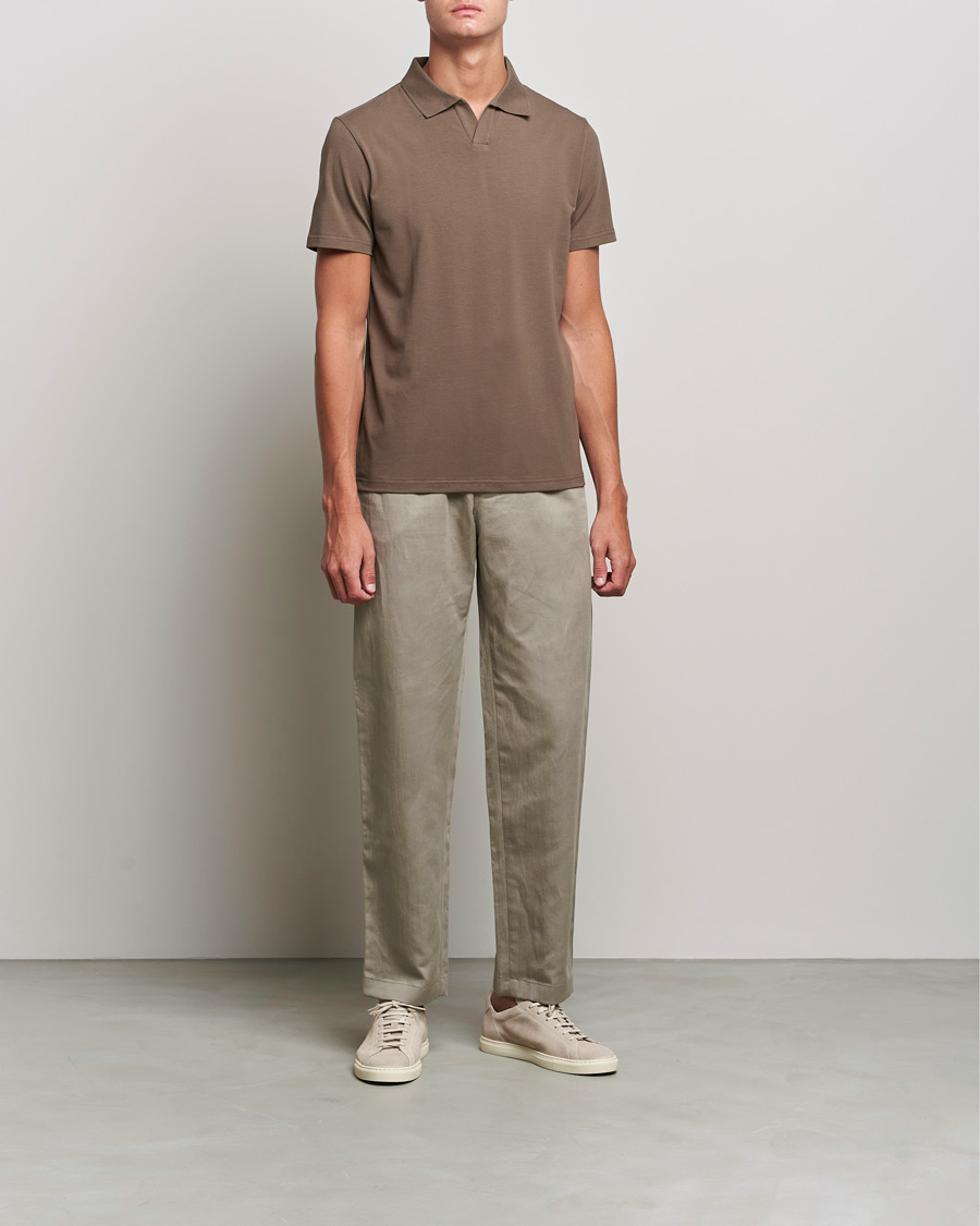 Mies | Filippa K | Filippa K | Lycra Polo T-shirt Mole Grey