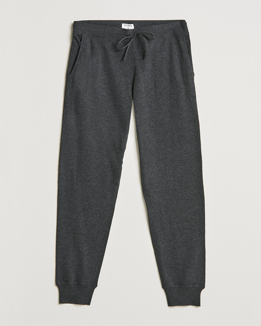 Mies | Housut | Filippa K | Hall Cotton Wool Trouser Antracite Melange