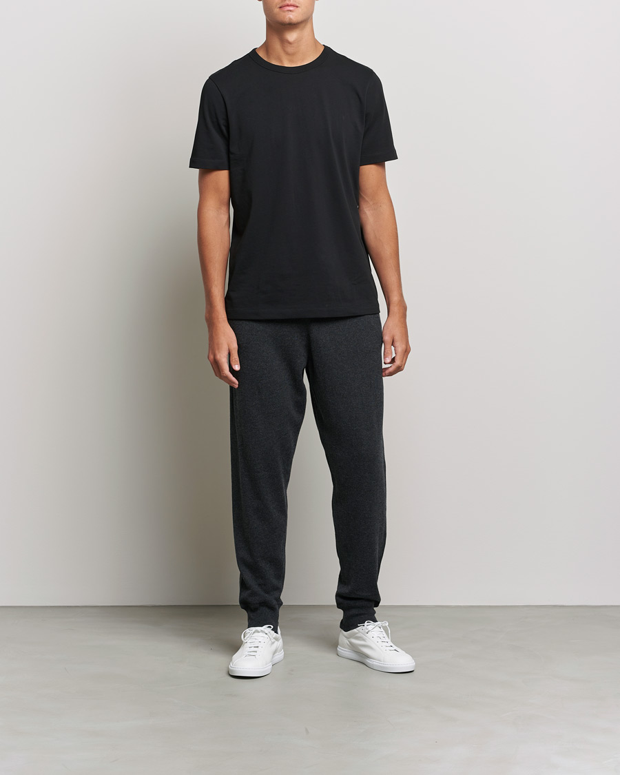 Mies | Housut | Filippa K | Hall Cotton Wool Trouser Antracite Melange
