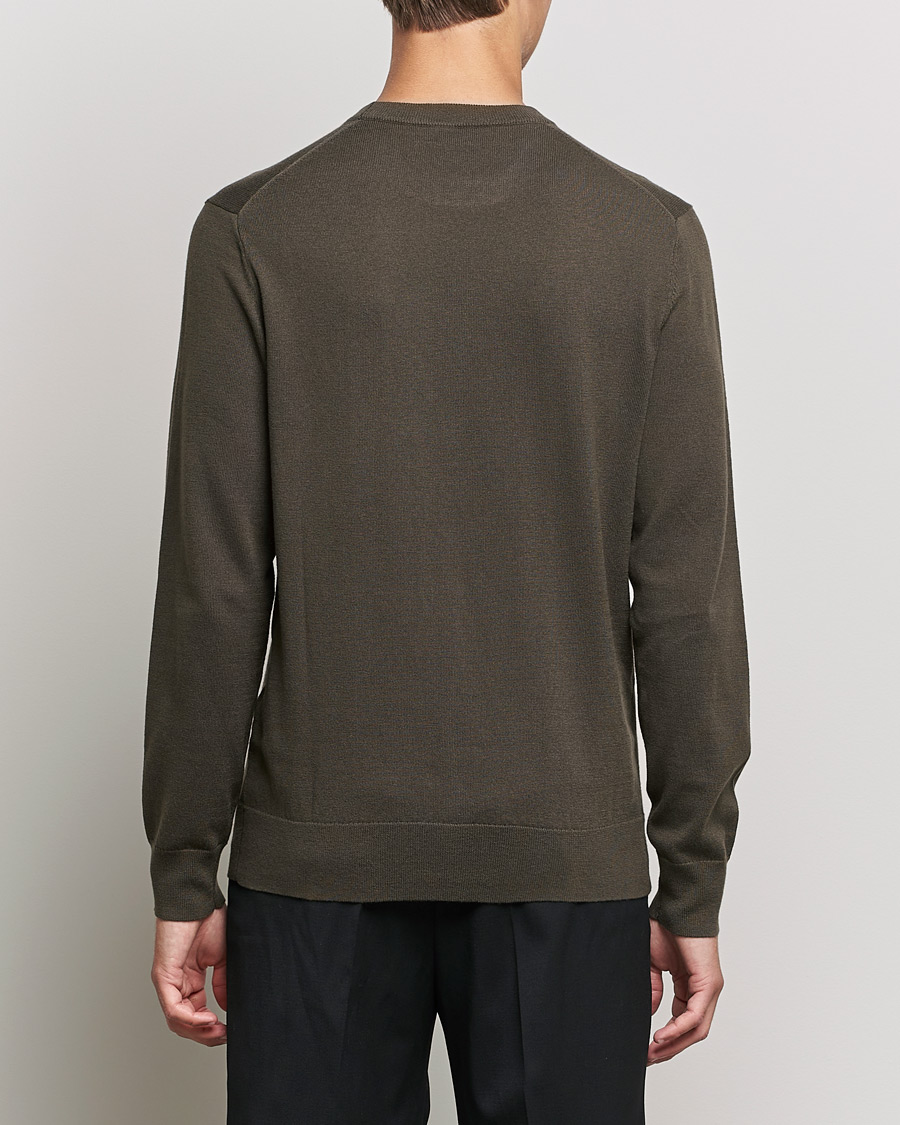 Mies | Puserot | Filippa K | Cotton Merion Sweater Dark Forest Green