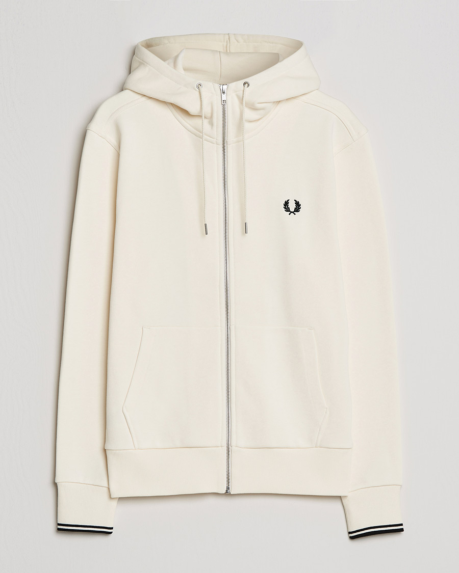 Mies | Puserot | Fred Perry | Hooded Zip Sweatshirt Ecru