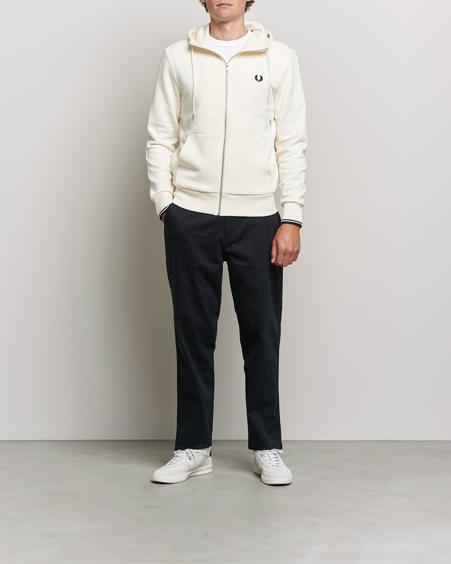 Mies | Puserot | Fred Perry | Hooded Zip Sweatshirt Ecru