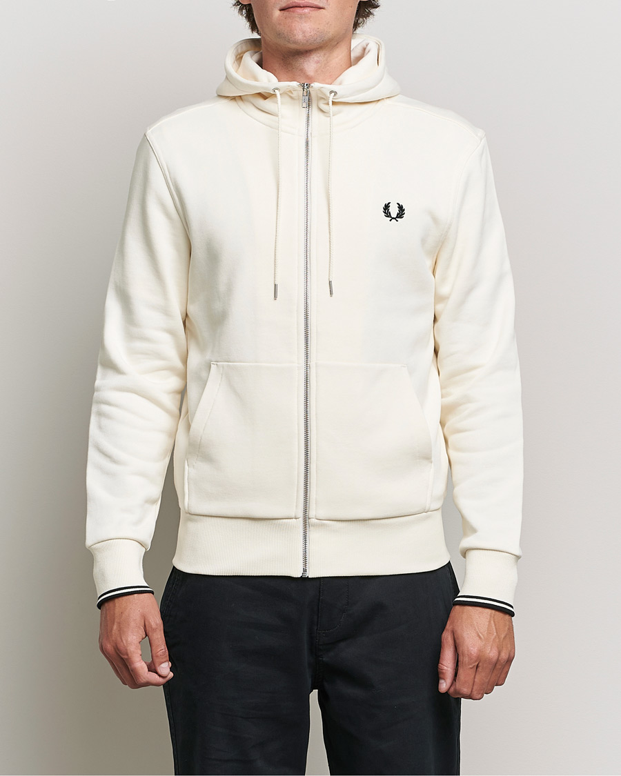 Mies | Puserot | Fred Perry | Hooded Zip Sweatshirt Ecru