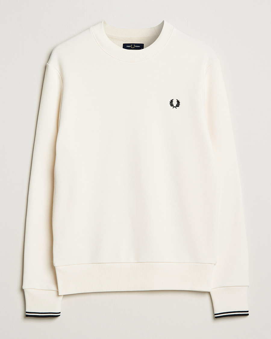 Mies | Puserot | Fred Perry | Crew Neck Sweatshirt Ecru