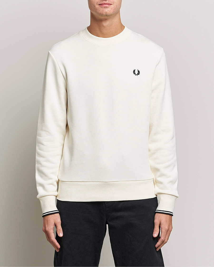 Mies | Puserot | Fred Perry | Crew Neck Sweatshirt Ecru