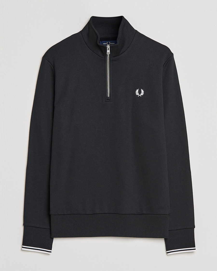 Mies | Puserot | Fred Perry | Half Zip Sweatshirt Black
