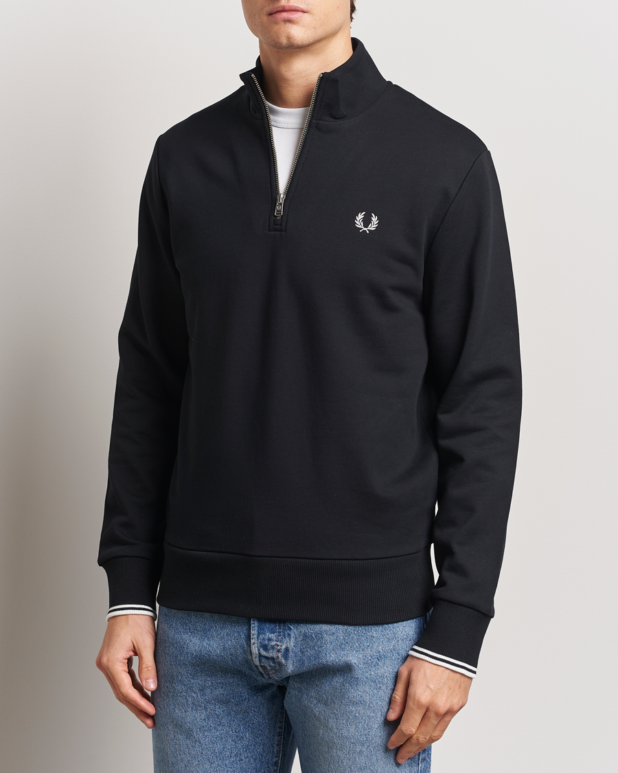 Mies | Puserot | Fred Perry | Half Zip Sweatshirt Black