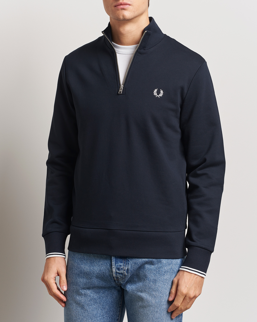 Mies | Puserot | Fred Perry | Half Zip Sweatshirt Navy