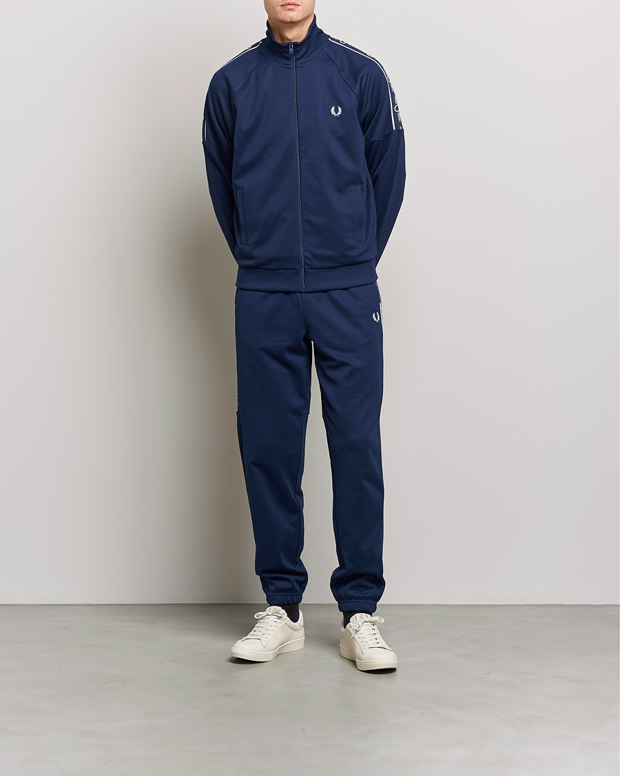 Mies | Puserot | Fred Perry | Tapped Sleeve Track Jacket Blue