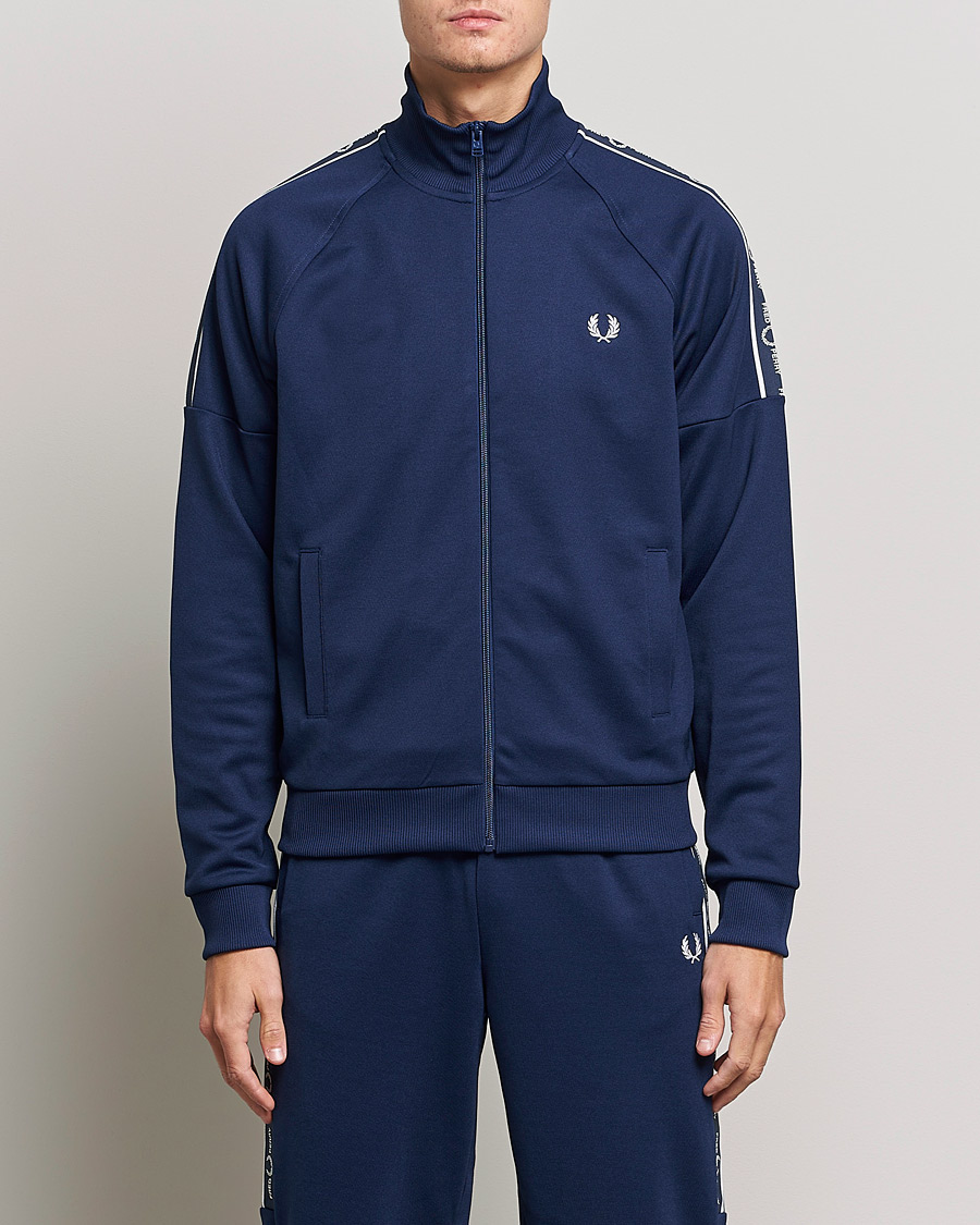 Mies | Puserot | Fred Perry | Tapped Sleeve Track Jacket Blue